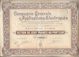 Compagnie Generale D'applications Electriques - Electricity & Gas