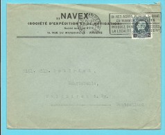 215 Op Brief Met Stempel ANVERS Met Firmaperforatie (perfin) " NA " Van NAVEX - 1921-1925 Kleine Montenez