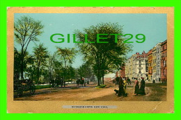 NEW YORK CITY, NY - RIVERSIDE  DRIVE - UNDIVIDED BACK - ANIMATED - ULLMAN'S GOLD BORDER SERIES - - Piazze