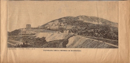 IGLESIAS MONTEPONI SARDEGNA PANORAMA MINIERA 1891 ANTICA STAMPA MINIERE - Estampes & Gravures