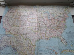 The UNITED STATES ( Atlas Plate 5 National Geographic ) Scale : 7,603,200 Or 120 Miles To The Inch / Anno 1961 ! - Mondo