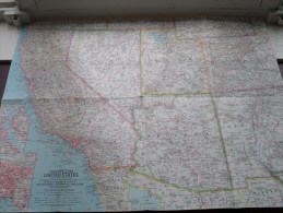 SOUTHWESTERN U.S. ( Atlas Plate 12 National Geographic ) Scale : 2,851,200 Or 45 Miles To The Inch / Anno 1959 ! - World