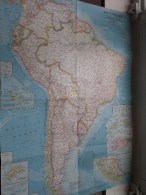 SOUTH AMERICA ( Atlas Plate 25 National Geographic ) Scale : 12,165,120 Or 192 Miles To The Inch / Anno 1960 ! - Wereld