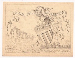 B180 - Ex Libris FRANCISCI DE CHANREAU - DEVISE "A DIEU SEUL JE M´ARRETE" - Ex Libris