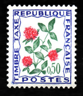 TAXE   N°  101  -    Fleurs  Des Champs   Trèfle   50c -  NEUF** - 1960-.... Nuevos