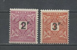 DAHOMEY 1927 Taxes N° 17/18 ** Neufs = MNH  TTB  Cote  14 € - Ongebruikt