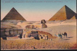 CPA - (Egypte) The Pyramids Of Kheops And Khephren With Sphynx And Temple - Pirámides