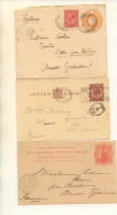 GRANDE-BRETAGNE - 3 Entiers Postaux Différents Destination France En 1896 Non Oblitéré Au Départ, 1921 Et 1934 - Material Postal