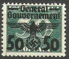 Poland - 1940 General Government Overprint & Surcharge 50g On 30g MH *  SG 386c  Sc N53 - General Government