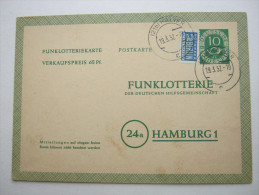 1951, Posthorn, Funklotteriekarte  Aus Halver - Cartes Postales - Oblitérées