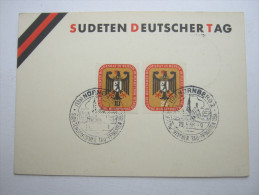 1956, Karte Aus Nürnberg , Sudeten Deutscher Tag - Briefe U. Dokumente