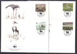 Malawi Official FDC WWF Water Birds Bugeranus 1987 - FDC