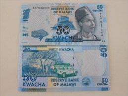 2012 Reserve Bank Of Malawi,50 Kwacha, Last 3 Serial Number Specially With 444 - Malawi