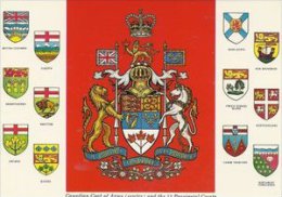 Canadian Coat Of Arms & The 12 Provincial Crests      Canada.      # 03430 - Modern Cards