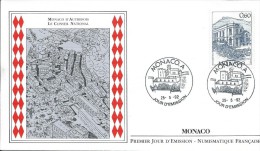 ZMonFDC17 - MONACO 1992 - LA  Superbe Env. FDC  'PREMIER JOUR'  Du 25 02 1992 - MONACO D'AUTREFOIS : LE CONSEIL NATIONAL - Brieven En Documenten