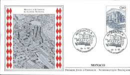 ZMonFDC17 - MONACO 1992 - LA  Superbe Env. FDC  'PREMIER JOUR'  Du 25 02 1992 - MONACO D'AUTREFOIS : LE CONSEIL NATIONAL - Covers & Documents