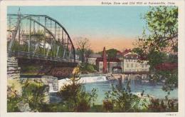 Ohio Painesville Bridge Dam And Old Mill At Painesville 1944 Albertype - Andere & Zonder Classificatie