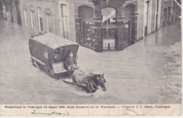 Watersnood - Watervloed Te Vlissingen 12 Maart 1906. Hoek Groenewoud En Walstraat .  ( Kaart In Slechte Staat.) - Vlissingen