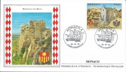 ZMonFDC20 - MONACO 1992 - L' ENVELOPPE  FDC  'PREMIER JOUR'  Du 20-10-1992 - Timbre N° 1841 (YT)  --  MARQUISAT DES BAUX - Brieven En Documenten