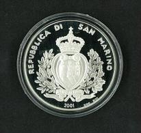 NUMISMATICA - SAN MARINO ANNO 2001 NETWORK DELLE CAMERE DI COMMERCIO MONDIALI - ARGENTO 835% PROOF - Saint-Marin