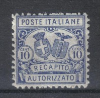 W36 - REGNO 1928 , Recapito Autorizzato Il N. 1  Dent 11  ***  MNH. Bello - Franchigia