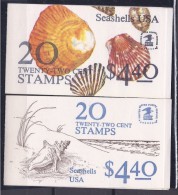 UnitedStates1984: SEA SHELL Booklets Michel MH111a-b With Panes Of 741-5mnh** - 1981-...