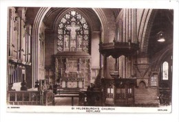 RP St Hildeburgh CHURCH OF ENGLAND INTERIOR HOYLAKE THE WIRRAL POSTCARD USED 1945 - Altri & Non Classificati