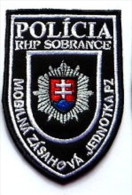 Police Slovaque - Slovakia, écussons Tissu-Patches, Équipe Spéciale Mobile-Sobrance, SWAT-RIOT Unit - Policia