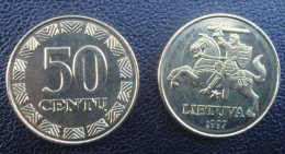 LITHUANIA 50 CENTU 1997 COIN UNC FROM Mint ROLL - Cavalry , Horseman Soldier - Lituanie