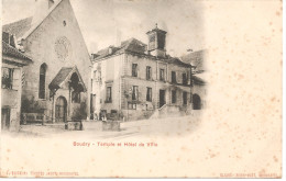 TRES RARE !  BOUDRY - TEMPLE ET HOTEL DE VILLE Avant 1904, Neuve - Boudry