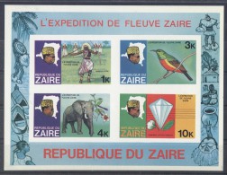 Zaire - 1979 River Expedition Block (1) IMPERFORATE MNH__(TH-2730) - Neufs