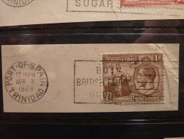 Trinidad + Tobago 1928 Buy British Empire Goods Postmark - Trinidad & Tobago (...-1961)