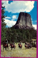 Devils Tower Black Hills WY Wyoming Visitors 1950s Nice Scenic Postcard - Altri & Non Classificati