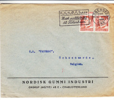 Danemark - Lettre De 1959 ° - Oblitération Kobenhavn - Avec Flamme  - Expédié Vers La Belgique - Cartas & Documentos