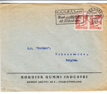 Danemark - Lettre De 1959 ° - Oblitération Kobenhavn - Avec Flamme  - Expédié Vers La Belgique - Covers & Documents