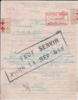 1944 - FORMULAIRE CROIX-ROUGE De CONSTANTINE (ALGERIE) - MENTION "NE PEUT SERVIR POUR LA REPONSE" -DEUTSCHES ROTES KREUZ - Croix Rouge
