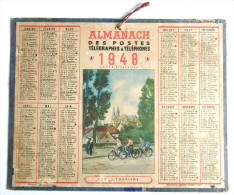 CALENDRIER 1948 ANNEE BISSEXTILE ALMANACH DES POSTES TELEGRAPHES ET TELEPHONES CYCLO TOURISME PIERRE PROBET - Groot Formaat: 1941-60