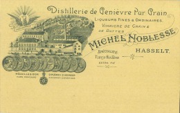 Hasselt :  Distillerie De Genièvre Pur Grain  : Michel Noblesse  (  2 Scans ) - Hasselt