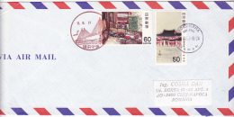 YOKOHAMA, STAMPS ON COVER, NICE FRANKING, BRIDGE POSTMARK, 1999 - Storia Postale