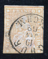 SWITZERLAND - STRUBEL - 20 Rp - Gelborange - Used - 1862 - Gebraucht