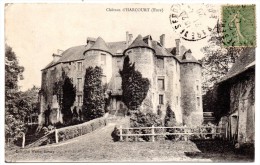 CP, 27, HARCOURT, Château, Voyagé En 1920 - Harcourt