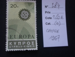 CHYPRE  ( O )  De  1967  "   EUROPA  67  "   N° 284     1 Val - Oblitérés