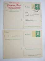 1960, 2 Ganzsachen Heuss - Cartoline - Usati