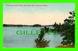 THOUSAND ISLANDS, ONTARIO - VIEW FROM DEVIL'S OVEN, ALEXANDRIA BAY - TRAVEL IN 1916 - THE VALENTINE & SONS PUB. CO L - Thousand Islands