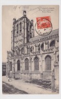 (RECTO / VERSO) SAINT OMER EN 1912 - TOUR DE LA BASILIQUE NOTRE DAME AVEC PERSONNAGES - Saint Omer