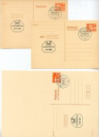 DDR P86-88 I/II Postkarten BAUWERKE 3. Ausgabe FDC 1986-87  Kat.18,00 € - Postcards - Used