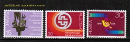 SWITZERLAND    Scott  # 596-8**  VF MINT NH - Unused Stamps