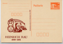 DDR P86I-3-88 C27 Postkarte PRIVATER ZUDRUCK HEINRICH RAU ** 1989 - Privatpostkarten - Ungebraucht