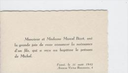 Biart Michel, 31 Août 1942. Forest - Birth & Baptism