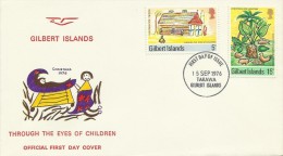 Gilbert Islands 1976 Christmas FDC - Isole Gilbert Ed Ellice (...-1979)
